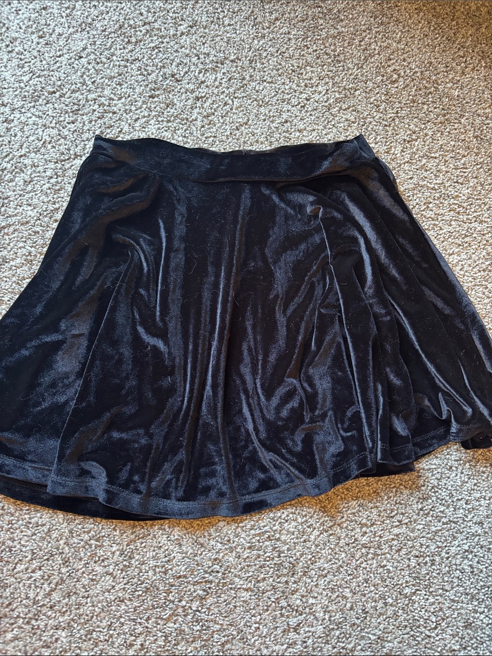 Spirit Black Velvet Skater Skirt